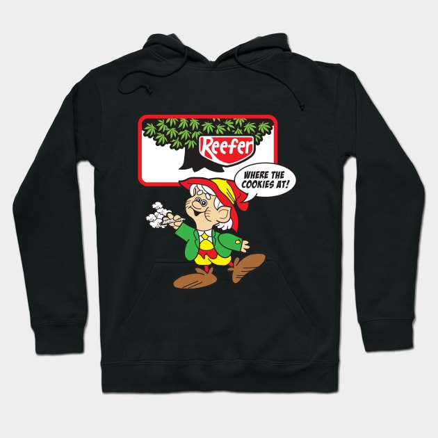 Reefer Cookies - Ernie The Stoned Elf Hoodie by Chewbaccadoll